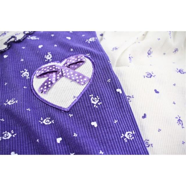 Pižama mehka dvodelna vijolična ali modra 