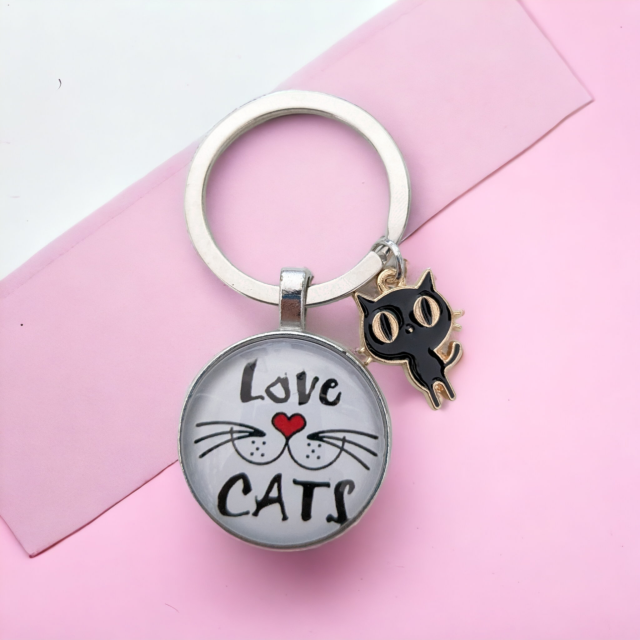 Obesek za ključe LOVE CATS 