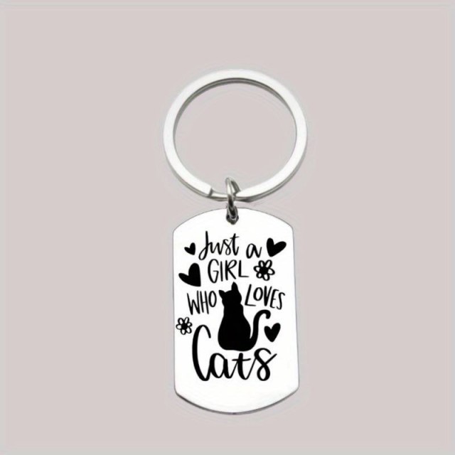 Obesek za ključe JUST A GIRL WHO LOVES CATS