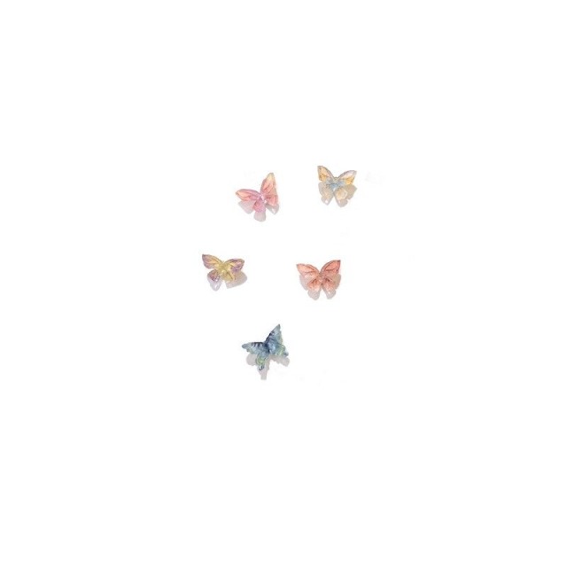 Komplet uhanočkov pisani metuljčki 
